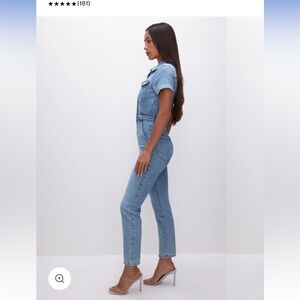 NWT Good American Small Denim Dress For Sucess Jumpsuit